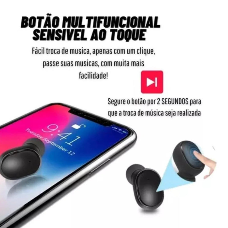 Fone de Ouvido Bluetooth Dual Led 5.0 Airdots Air Wireless - VicenteExpress